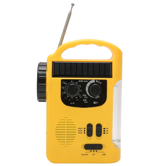 Hand Crank Solar Radio AM FM SW Emergency Radio with LED Flashlight Reading Light MP3 Player for Outdoor V1294-YM0523-3119220033811