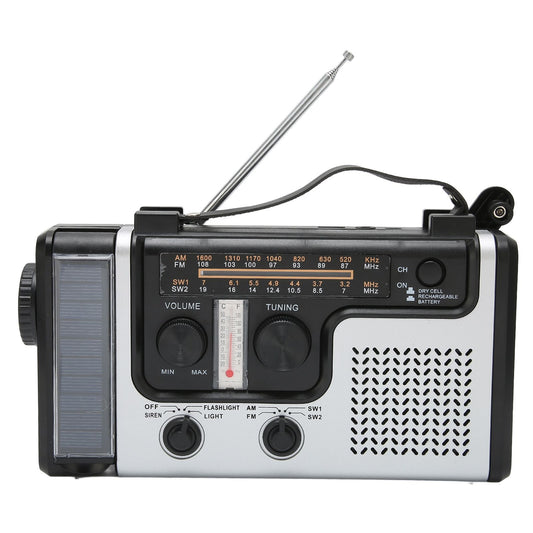 LED Hand Crank Radio AM FM SW Solar Dynamo Outdoor Emergency Radio with Portable Flashlight V1294-YM0523-3119220034211
