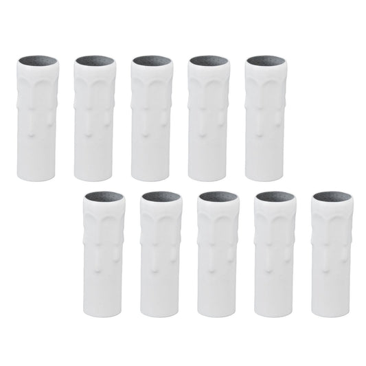 10Pcs E14 Metal Tube for Candle Lamp Holder Lamp Base Lighting Accessories 25x80mm White V1294-YM0523-3119220043111
