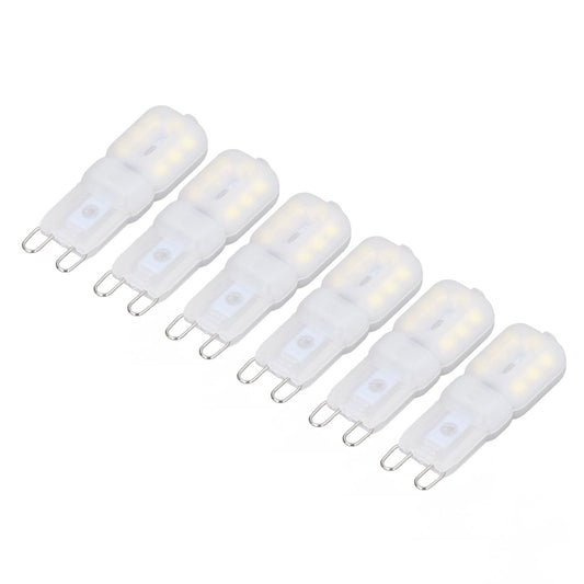 6Pcs G9 LED Light Bulbs Dimmable 3W Energy Saving 360 Degree Light Light Bulb for Ceiling Lamps and Pendant V1294-YM0523-3119220065011
