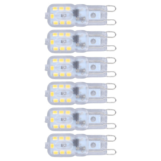 G9 Bulb Dimmable Eye Protection Energy Saving 14 LEDs 3W Light Bulb for Chandelier Table Lamp 6pcs Natural V1294-YM0523-3119220066316