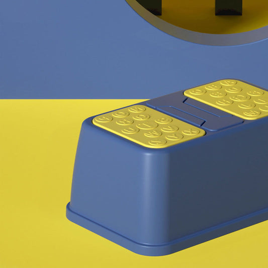 Toilet Step Stool Plastic Non Slip Heavy Duty Rollover Prevention Tool for Baby Children Red 2 Layers V1294-YM0524-3116220005715