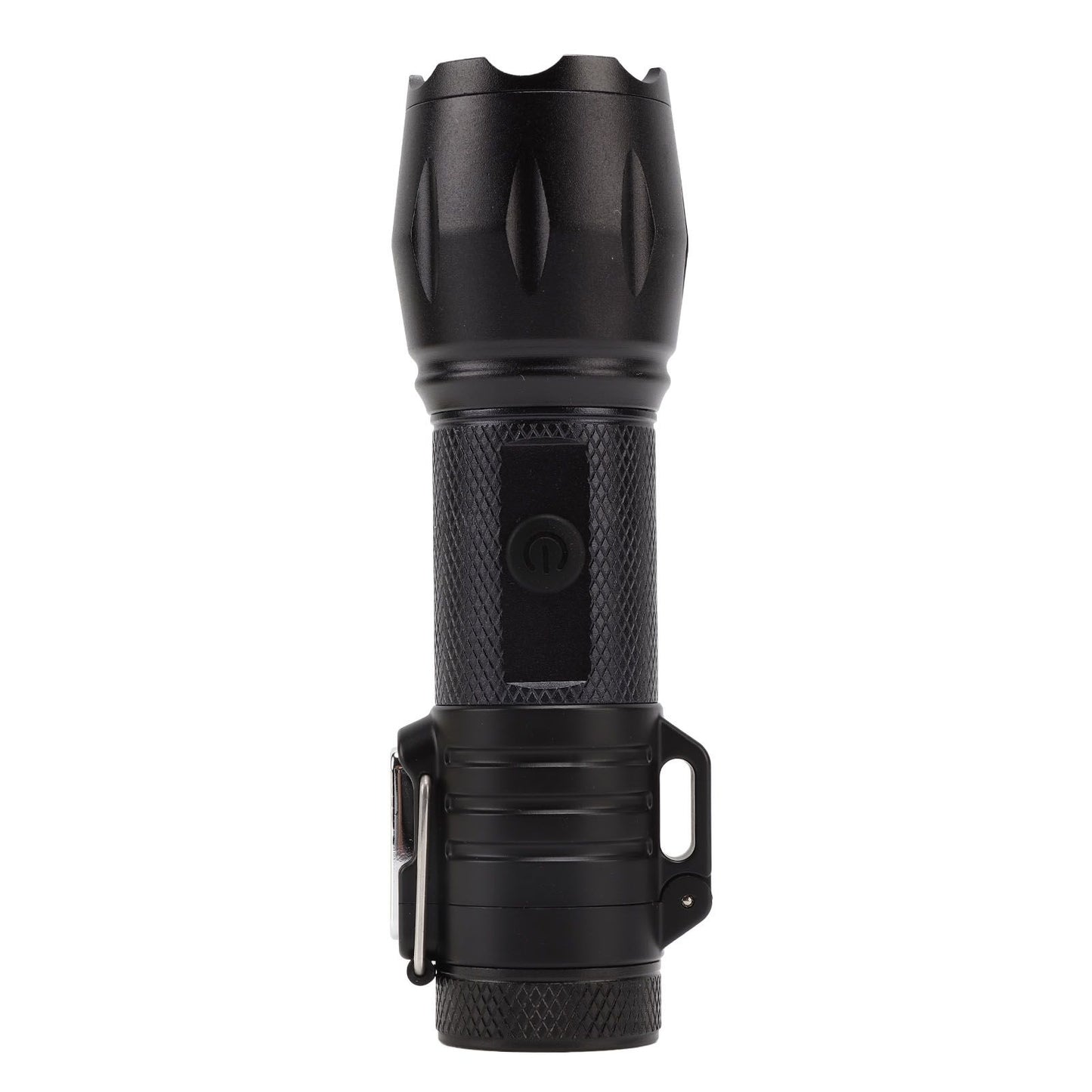 Electric Lighter Waterproof Windproof Aluminum Alloy Portable Lighter with Flashlight 3.7v Black