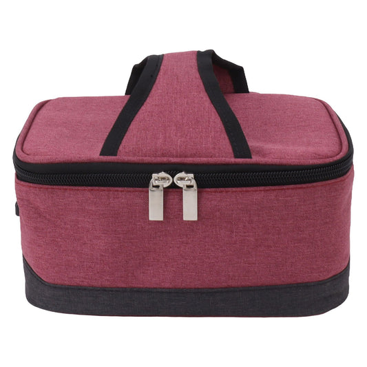 USB Heating Insulation Bag Portable Electric Heating Food Container Constant Temperature Heating Bag for Outdoor Wine Red