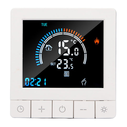 Programmable Smart Thermostat Electric Heating Smart Thermostat Digital LCD Display Temperature Controller for Home Hotels AC 90V‑240V 16A Regular Style
