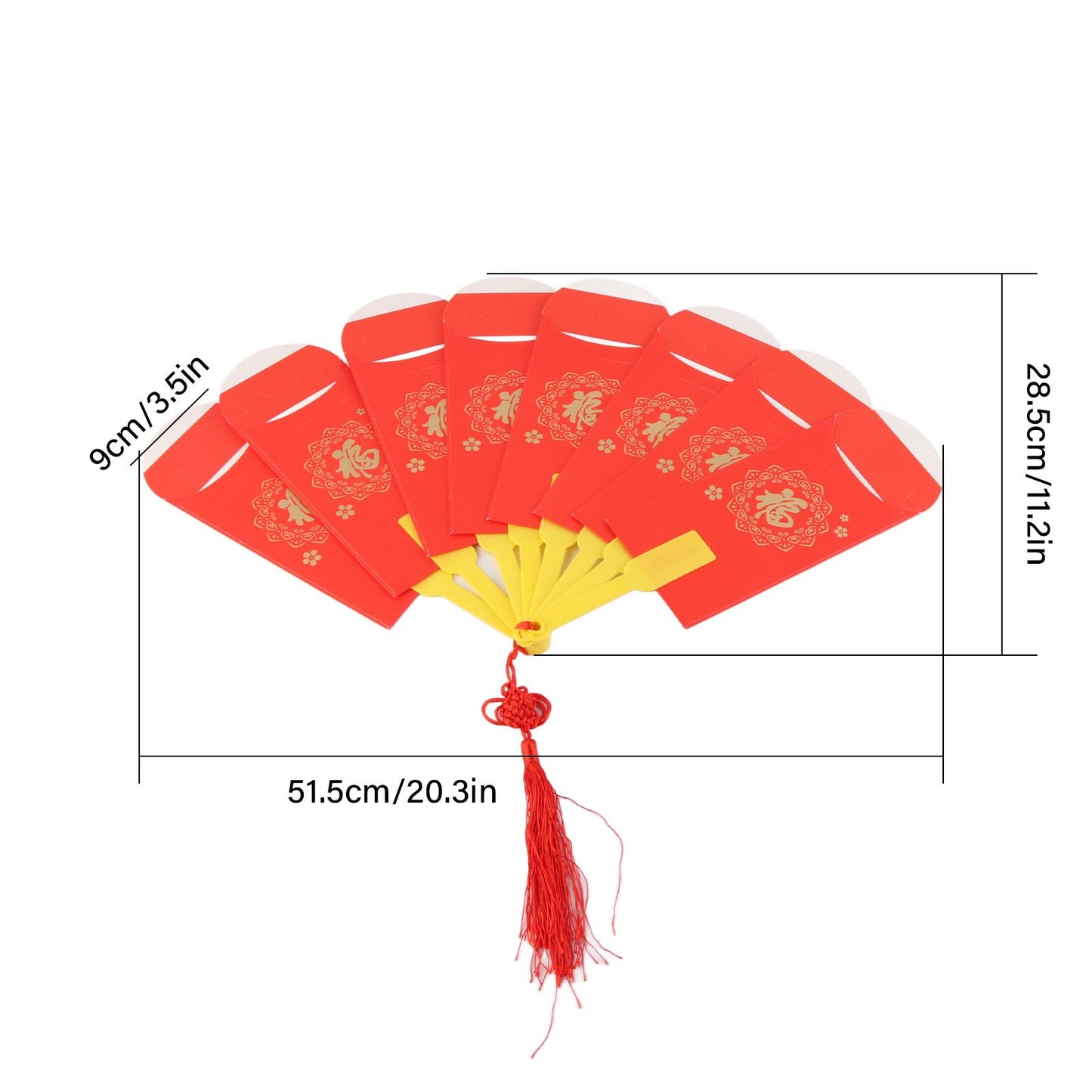 2023 Rabbit Year Spring Festival Creative Fan Shaped Folding Red Envelope New Year Fan Red Envelope V1294-YM221104GS02-2-0421