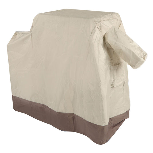 Grill Cover 420D Silver Coated Oxford Cloth Barbecue Cover Waterproof Dustproof Outdoor BBQ Grill Cover Beige V1294-YM3111220262711-0421