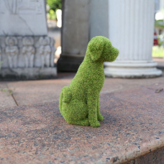 Flocked Animal Statue European Style Handcrafted Resin Simulation Moss Flocked Figurine for Garden Type A V1294-YM3111220268711-0421