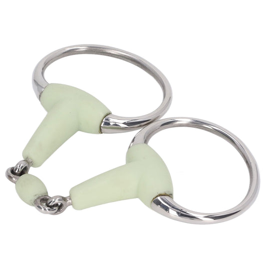 Horse Snaffle Bit Stainless Steel Horse Snaffle Roller Garden Breeding Mouth Bit for for 125mm Horse Mouth V1294-YM3111220274411-0421