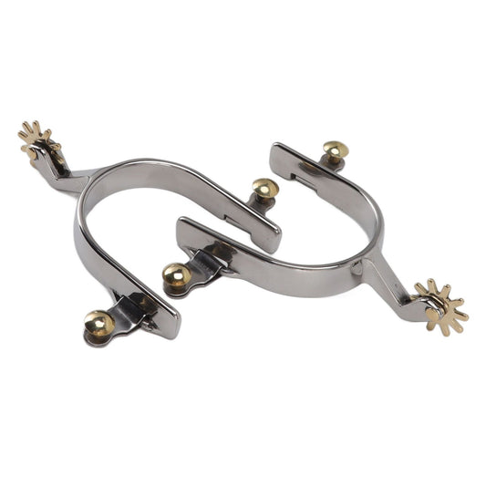 1 Pair Horse Spurs Stainless Steel Exquisite Cowboy Equestrian Boot Spurs for Horse Training Equestrian V1294-YM3111220275111-0421