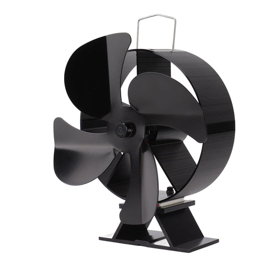 Heat Powered Stove Fan Aluminum Alloy 4 Blades Strong Wind Fireplace Fan for Home V1294-YM3113220215211-0421