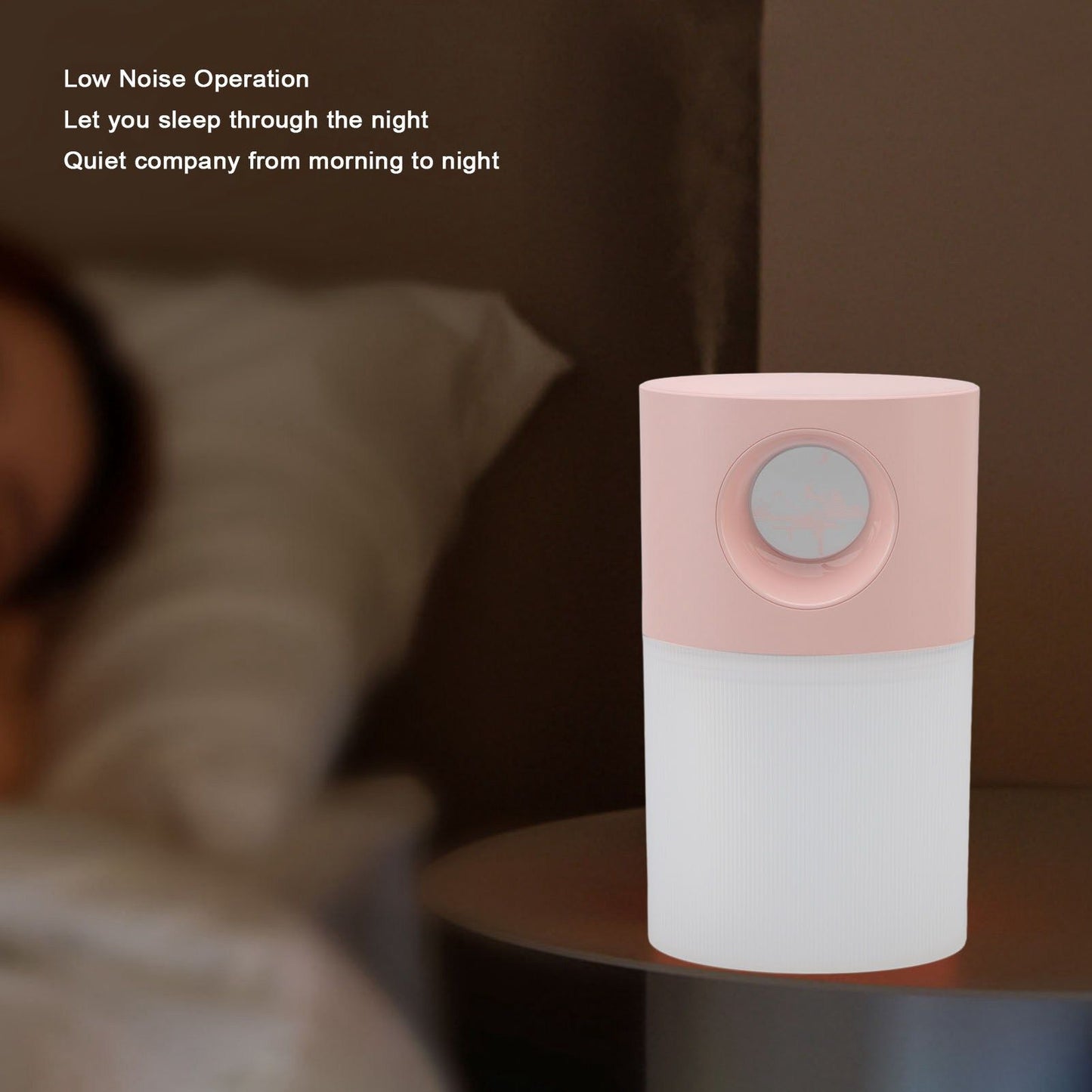 Mini Humidifier Quiet USB Rechargeable Fine Mist Portable Desktop Humidifier with Night Light for Home Office V1294-YM3113220219512-0421