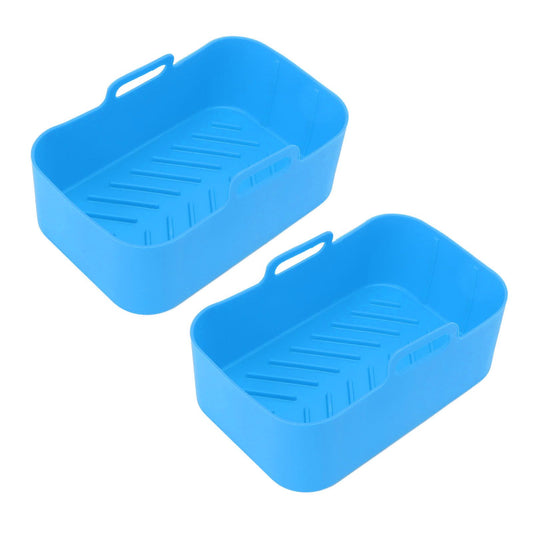 2pcs Fryer Silicone Basket Nonstick High Temperature Resistanc Fryer Liner with Brush for Ninja DZ201 Foodi V1294-YM3113220222613-0421