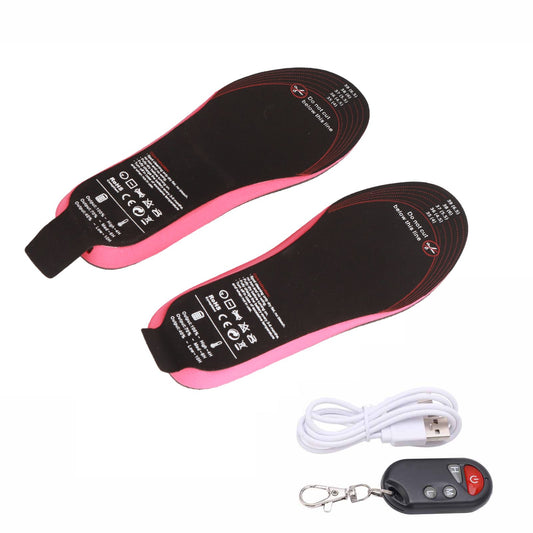 Heated Insoles DIY Cuttable Smart Remote Control USB Rechargeable Electric Heating Insoles for Men Women V1294-YM3113220238311-0421