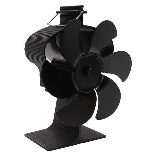 6 Blades Heat Powered Stove Fan Non Electric Self Starting Fireplace Fan High Temperature Resistant Fan Crown V1294-YM3113220247711-0421