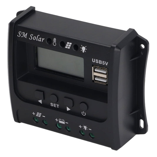 Solar Panel Controller 3 Stage PWM Charging Intelligent Microcontroller ABS Aluminum Plate 12V 24V Solar V1294-YM3114220088011-0421