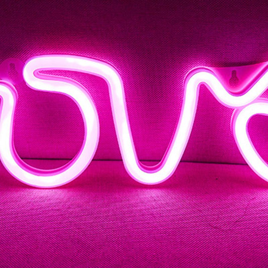 LED Love Neon Sign PS Board and Acrylic Love Sign Lamp with Hanging Holes for Confession Marriage Proposal V1294-YM3115220100512-0421