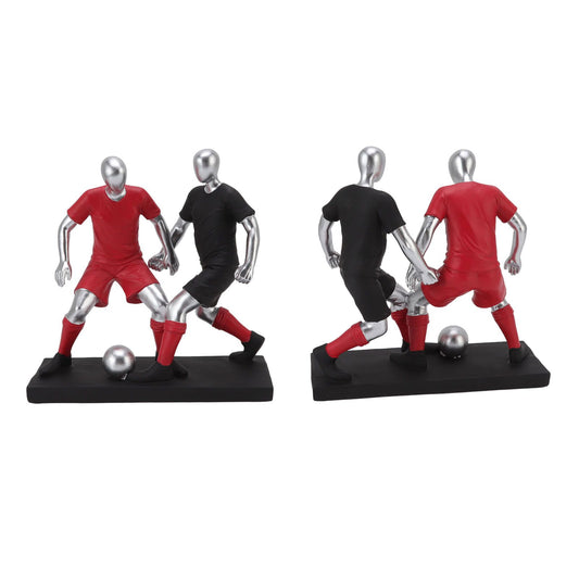 Resign Football Player Statue Soccer Sculpture Figurine Football Statue Decor Soccer Miniatures Figurines V1294-YM3115220103011-0421