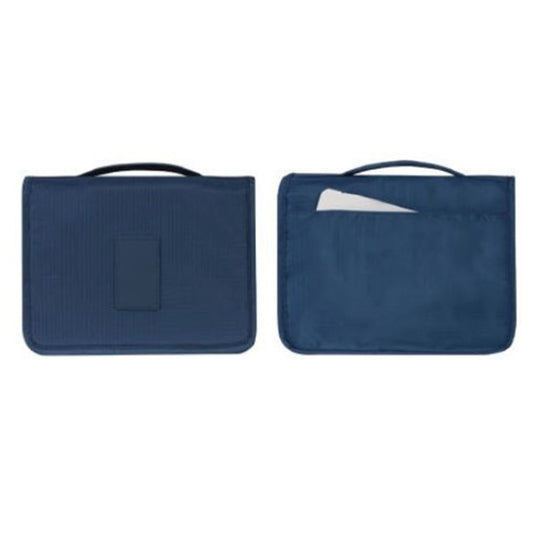Hanging Toiletry Bag Cosmetic Bag Foldable Makeup Bag with Hook and Tote Navy Blue 24x18.5x9.5cm for Travel V1294-YM3117220215511-0421