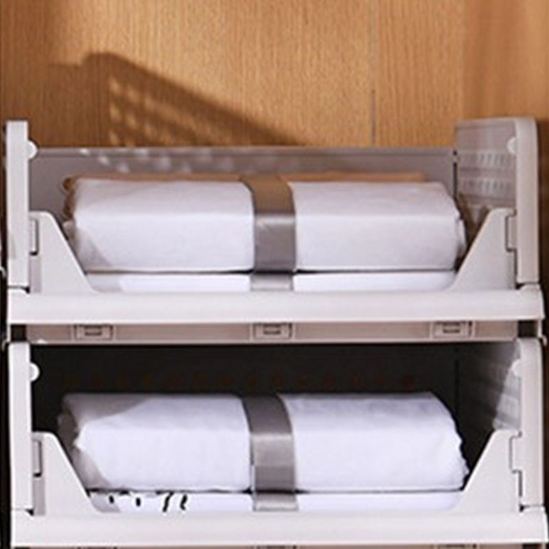 Wardrobe Foldable Storage Basket Layered Divider Drawer Rack Stackable Clothes Organizing Basket V1294-YM3117220216611-0421