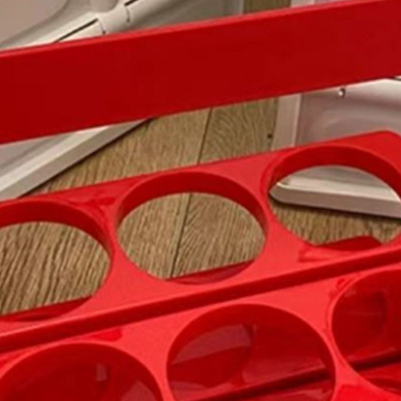 Portable Beer Bottle Rack Pure Color Foldable Beverage Storage Rack Picnic Beer Handle Basket Red V1294-YM3117220218511-0421