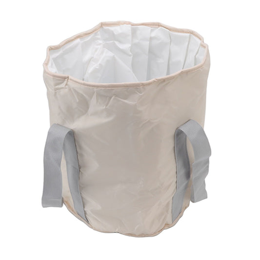 Foldable Foot Tub Polyester Double Layer Collapsible Camping Bucket with Storage Bag for Outdoor Beige V1294-YM3117220219413-0421