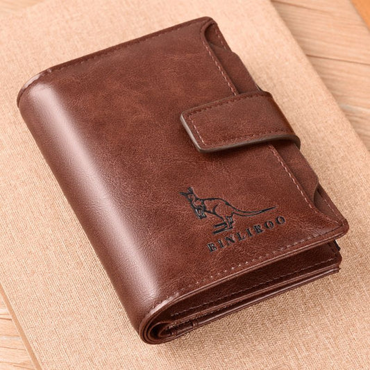 PU Leather Men Wallet Zipper No Degaussing Multi Screens Vertical Vintage Male Wallet for Travelling Working V1294-YM3117220220611-0421