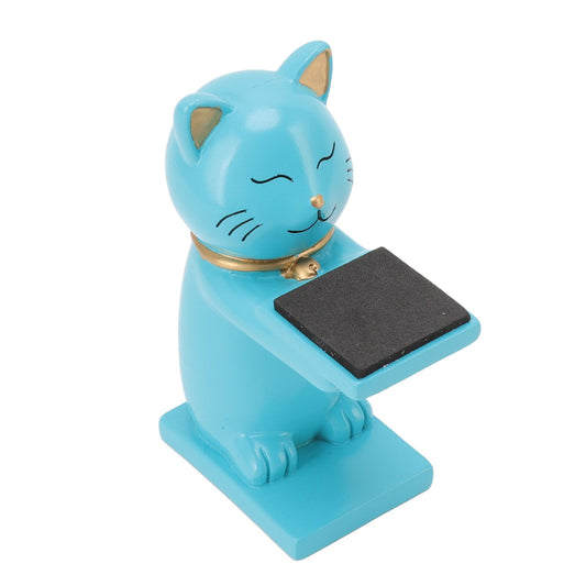 Watch Display Stand Cat Figurine Resin Watch Holder Decoration Storage Rack for Jewelry Bracelet Necklace Blue V1294-YM3117220223113-0421