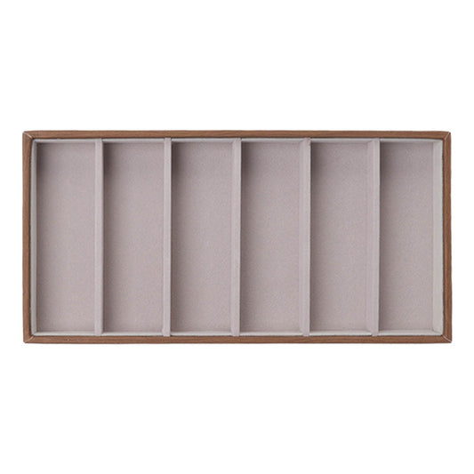 Eyeglass Display Organizer Wood Grain 6 Compartments Glasses Display Tray Sunglasses Storage Cases V1294-YM3117220229011-0421