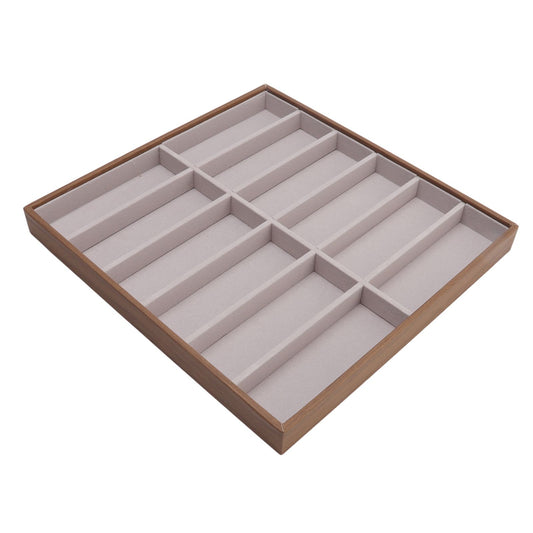 Sunglasses Display Tray PU Wood Grain Sunglasses Storage Case for Home Glasses Store 12 Grids V1294-YM3117220229112-0421