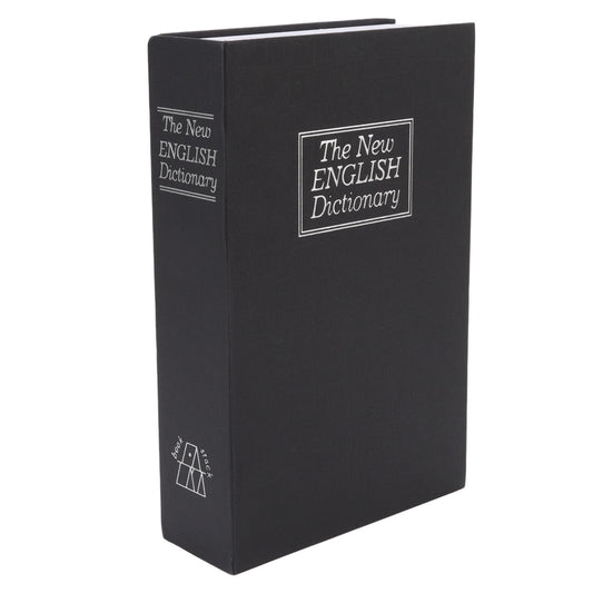 Dictionary Coin Piggy Bank Stainless Steel Realistic Lockable Book Safe Box with Key for Coin Storage Black V1294-YM3117220230011-0421
