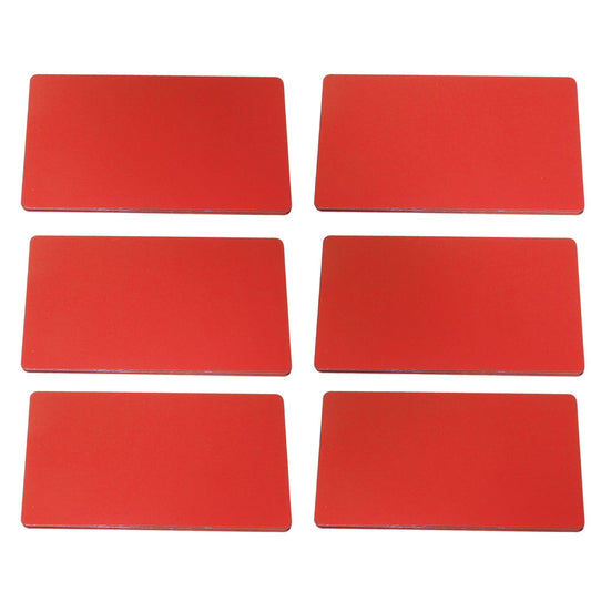 50PCS Business Name Card Laser Engraving Waterproof and Wear Resistant Aluminum Visiting Card for Company Red V1294-YM3117220232413-0421