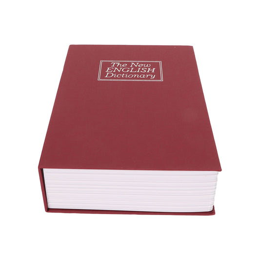 Book Safe Small Diversion Book Safe Storage Lock Box Money Coins Cards Hiding Box with Combination Lock Red V1294-YM3117220236011-0421