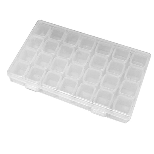 Nail Storage Box 28 Grid Eco Friendly Durable Transparent PP Separate Lid Nail Tip Box for Bead Earrings V1294-YM3117220242511-0421