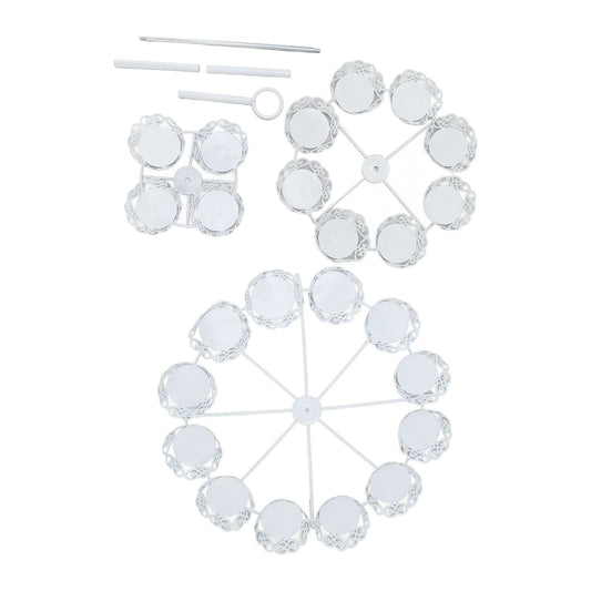 Cupcake Stand for 24 Cupcakes 3 Tier Pastry Serving Display Stand Iron Dessert Carrier Display Holder for V1294-YM3118220247811-0421