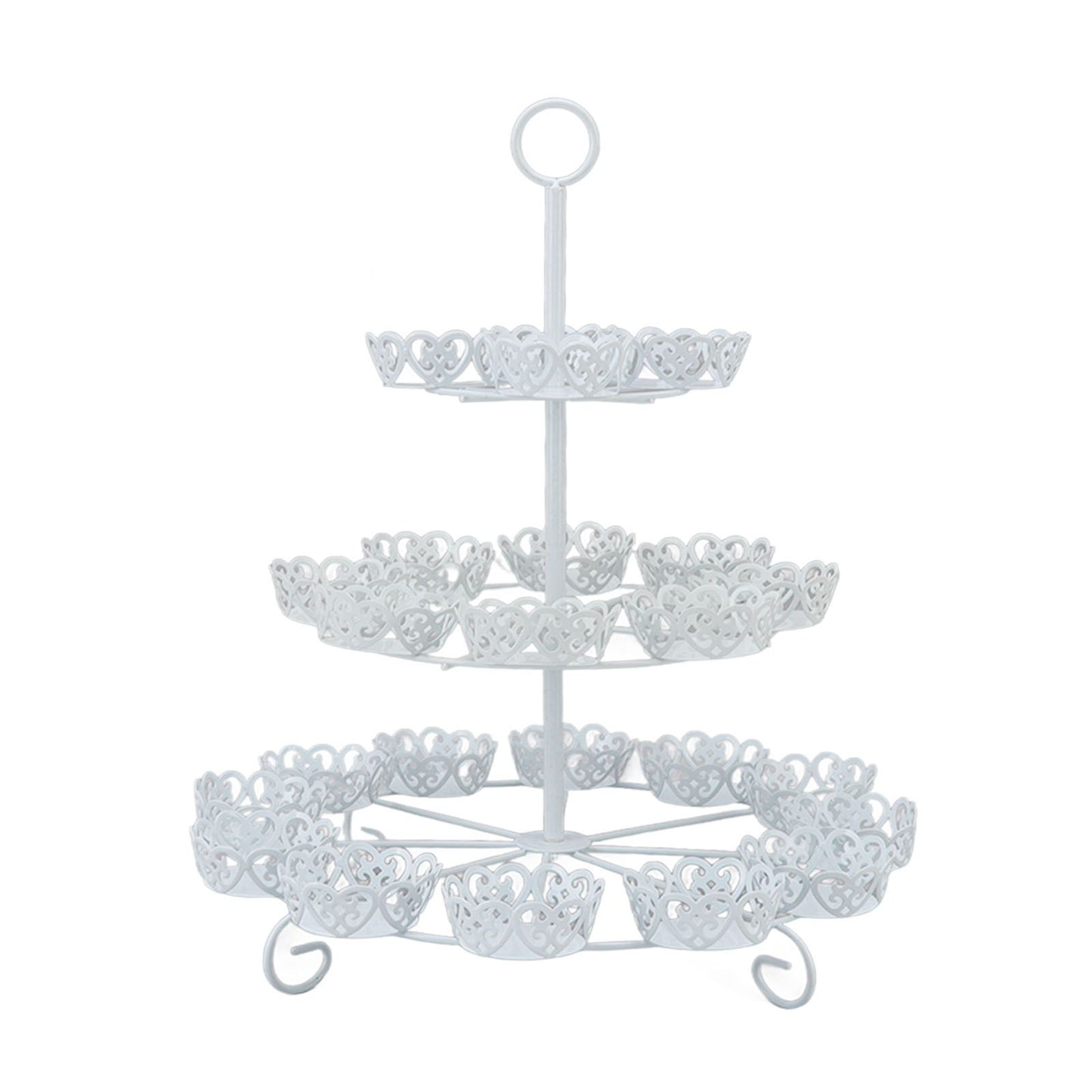 Cupcake Stand for 24 Cupcakes 3 Tier Pastry Serving Display Stand Iron Dessert Carrier Display Holder for V1294-YM3118220247811-0421