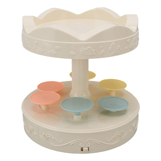 6 Trays 2 Tier Automatic Rotating Dessert Cupcake Display Table Swing Tray with Music for Wedding Birthday V1294-YM3118220260911-0421