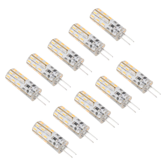 10pcs G4 LED Bulb 1.5W DC12V Warm White 3000K 110LM Bi Pin Light Bulbs LED for Cabinet Lighting Courtyard V1294-YM3119220145611-0421