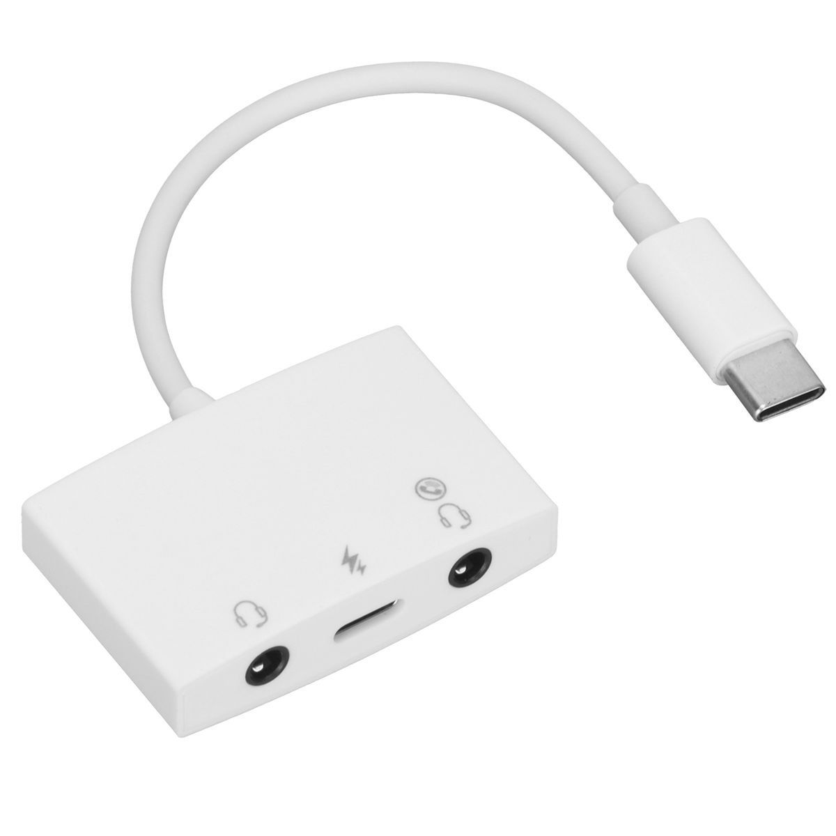 Headphone Splitter 3 in 1 USB to C Transfer Double 3.5mm AUX Audio Headset V1301-98940353