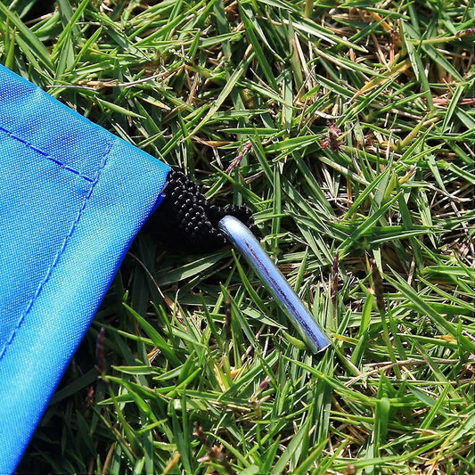 Camping Ground Sheet Waterproof Silver Coated Sunlight Resistant Quick Dry Outdoor Mat - Blue 300*300cm