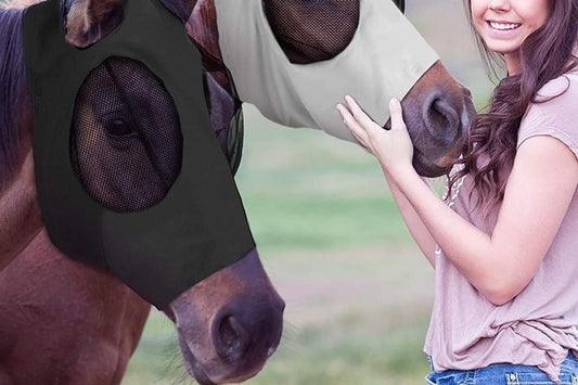 Horse Fly Mask with Ears -Black V1308-DSZKI-126-1