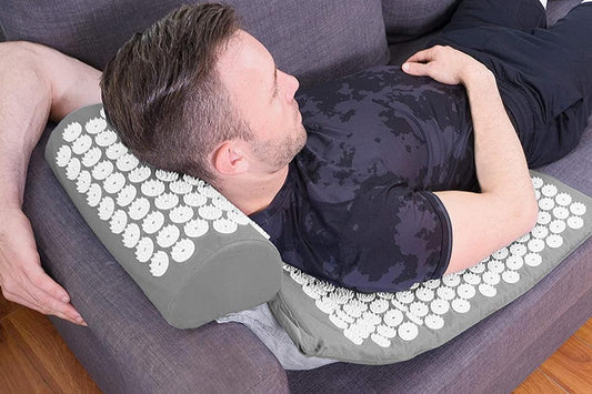 Body Massager Acupressure Cushion Mat(Grey) V1308-DSZKI-132-3