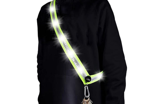 Rechargeable Running Gear LED Reflective Belt Sash Professional Safety Gear Safety Belt -White V1308-DSZKI-183-2