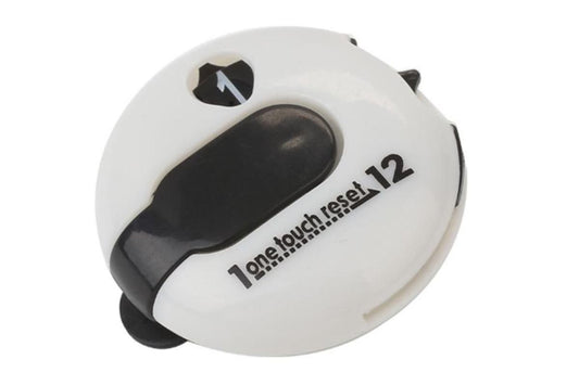 Golf Stroke Counter - Clip-On Score Keeper for Gloves & Hats (3 Colors) - White V1308-DSZKI-198-3