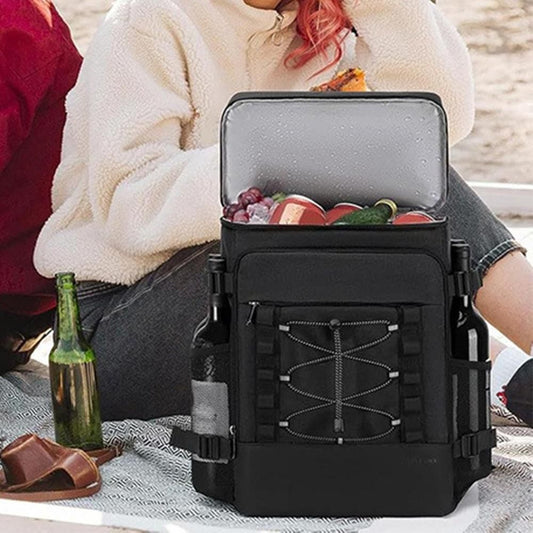 25L Insulated Cooler Backpack Freshness Preservation Backpack - Black V1308-DSZKI-203-1
