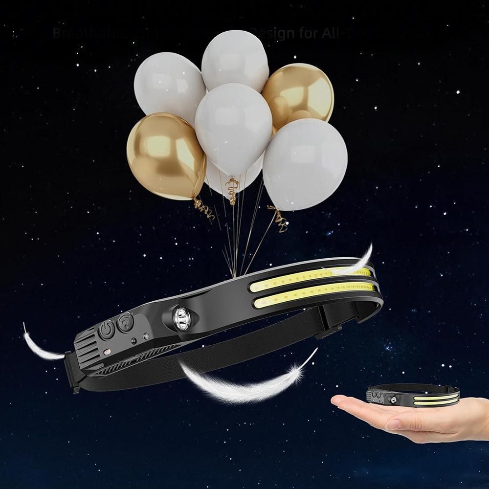 Rechargeable Head Torch Motion Sensor USB Headlamp for Outdoor Activities V1308-DSZKI-214
