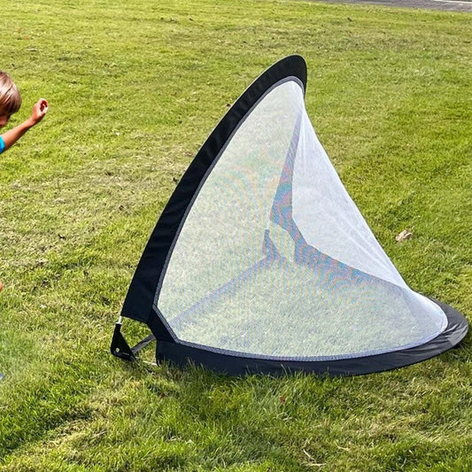 Portable Pop-Up Soccer Goal Set with 3 Ground Pegs and Carry Storage Bag Black V1308-DSZKI-271-1
