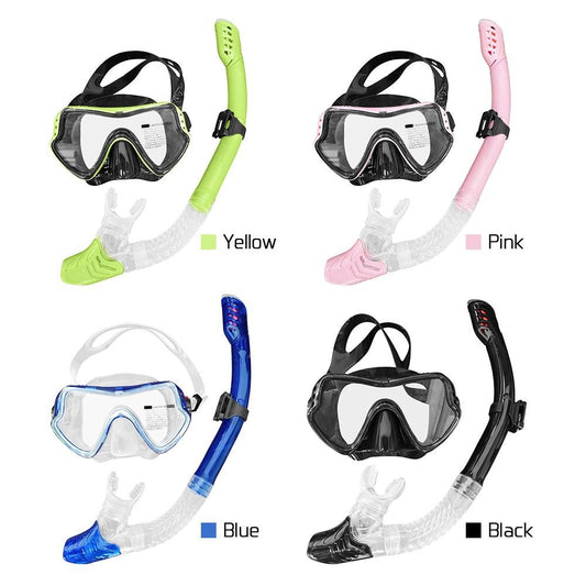Snorkeling Set Wide View Diving Mask Dry Top Snorkel Set Big Frame Wateght And Anti-Fog Lens V1308-DSZKI-312