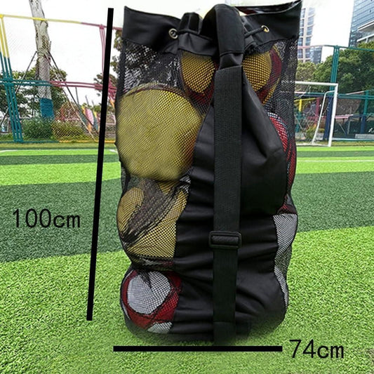 1pc Ball Storage Bag Black L Mesh Net Bag for Basketball Football Volleyball V1308-DSZKI-313