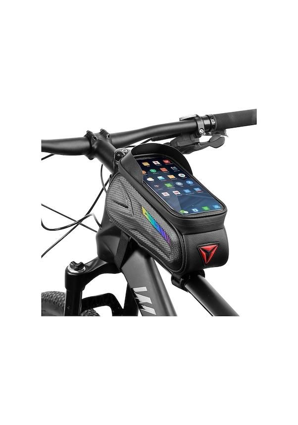 7-inch Waterproof Touch Screen Bike Bag, Bicycle Pouch Front Frame Tube Bag (color) V1308-DSZKI-317